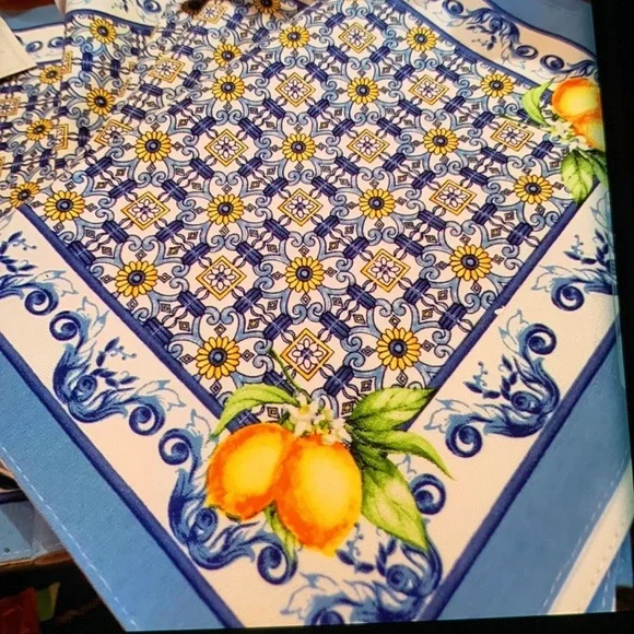 5 Placemats Brand New with Labels. Modern Southern Home Al Fresco Blue & White. - Picture 12 of 14